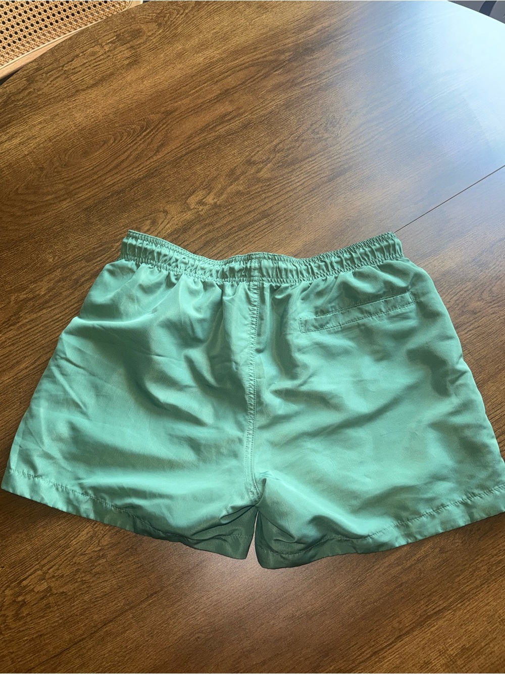 H&M Satin-Look Drawstring Shorts in Green Large - Picture 3 of 5